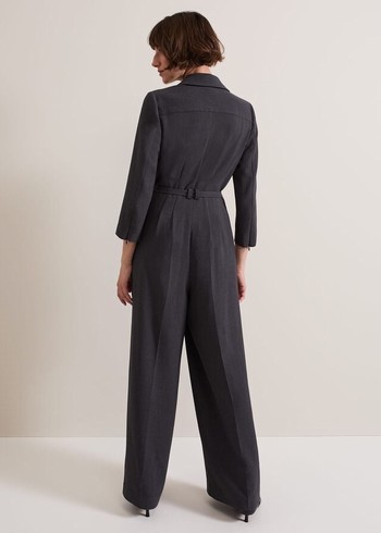 Phase Eight Pamela Grey Tailored Jumpsuit Grey USA | 0146329-SX